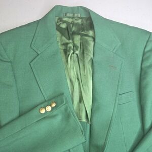 STANLEY BLACKER Blazer Sports Coat Men's 42 Vintage Masters Color Green -2038